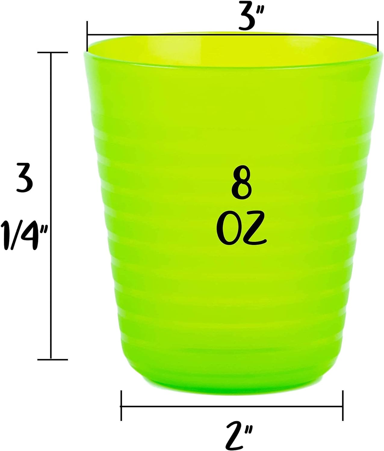 Kids Plastic Dinnerware Set of 6 Multi Color Cups/Tumblers