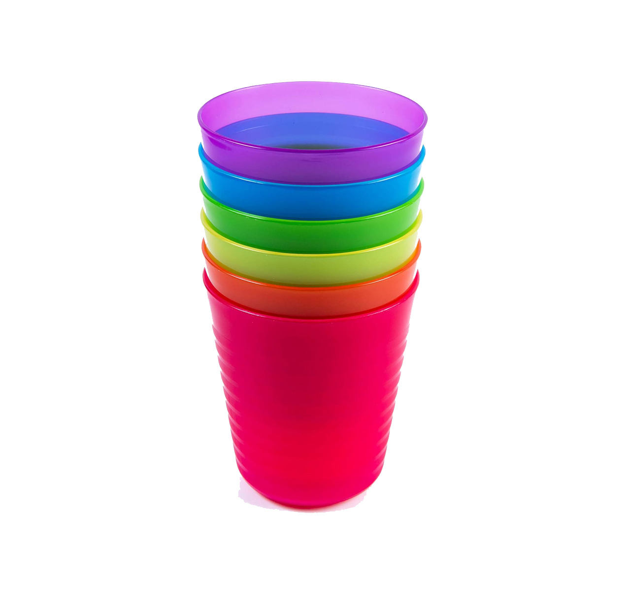 Kids Plastic Dinnerware Set of 6 Multi Color Cups/Tumblers