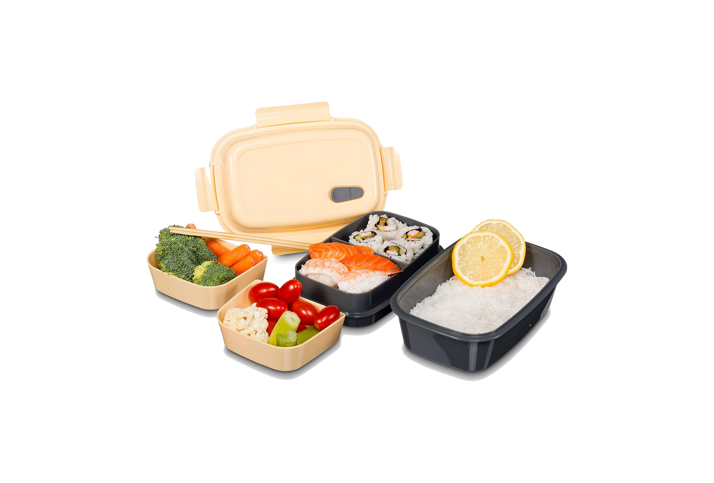 Cuddly Hippo Premium Bento Lunch Box - Leakproof, BPA-Free, Multi-Compartment