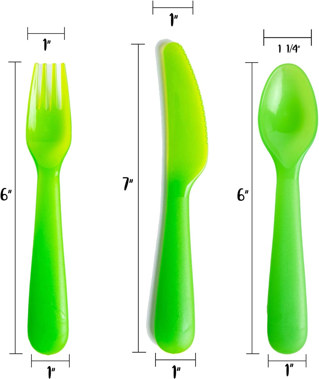 Kids Plastic Dinnerware Set of 18 Multi Color Flatware