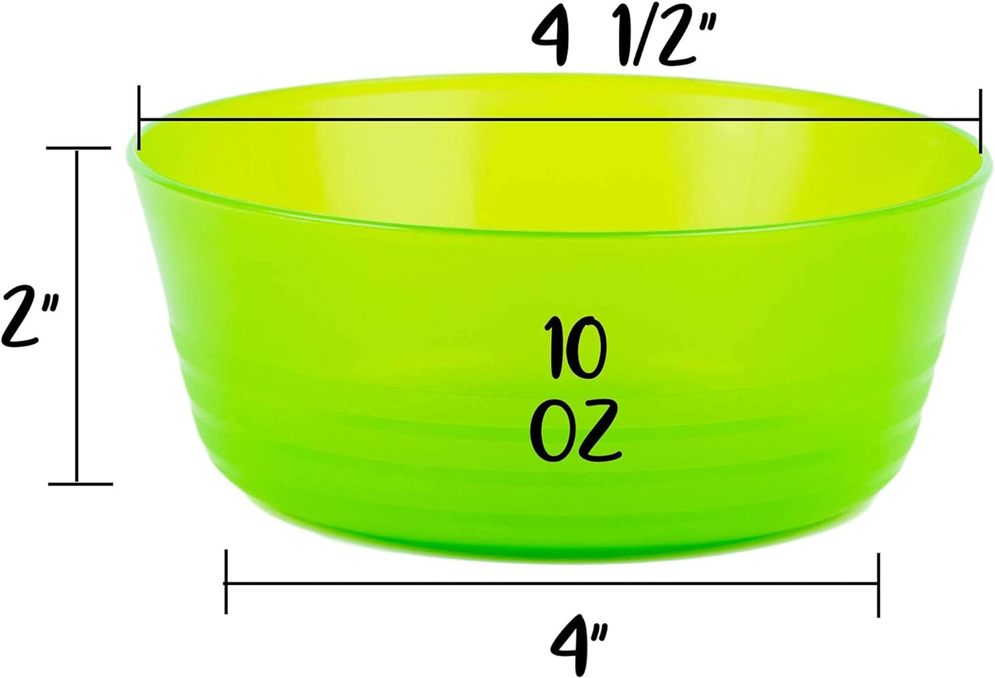 Kids Plastic Dinnerware Set of 6 Multi Color Bowls