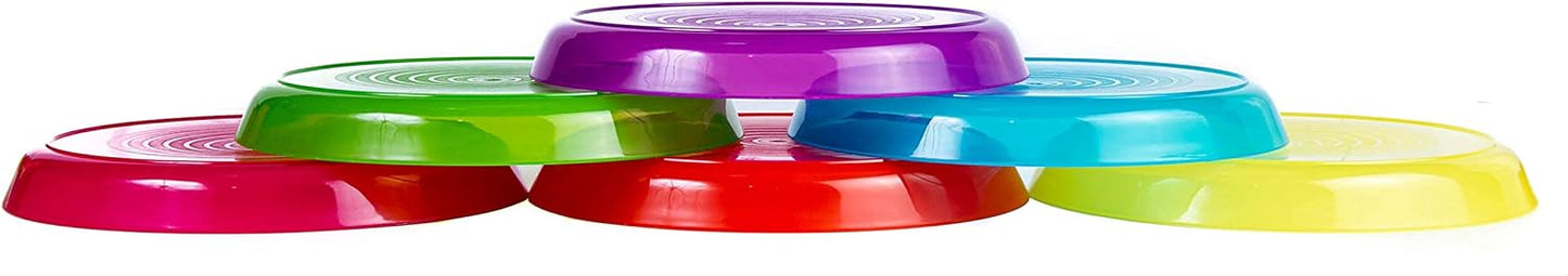 Kids Plastic Dinnerware Set of 6 Multi Color Plates